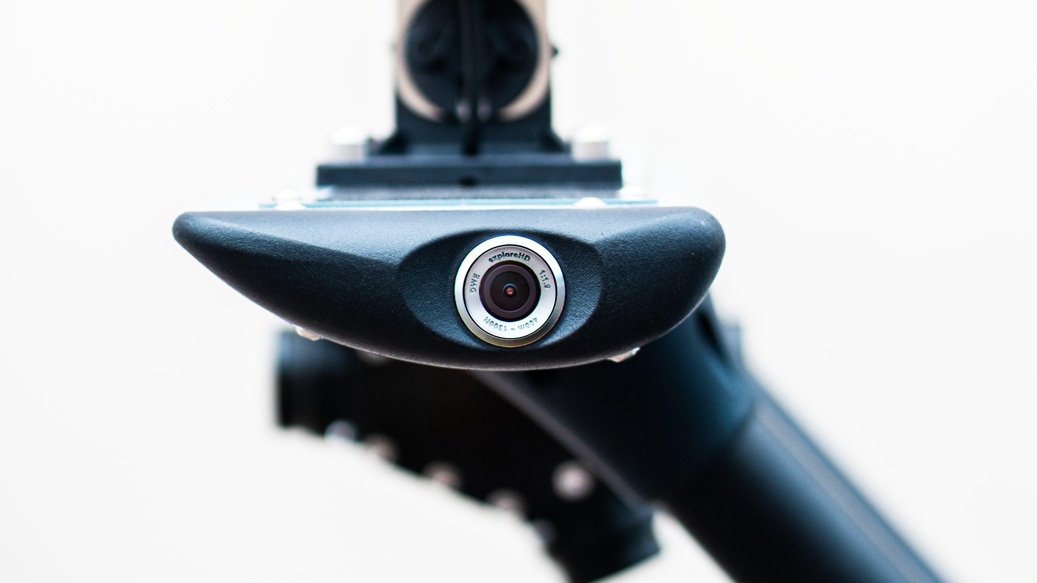 The DWE exploreHD HD underwater camera, mounted on an ASV, used for marine research and environmental monitoring applications. This water camera system enables efficient data collection from an underwater camera drone platform.