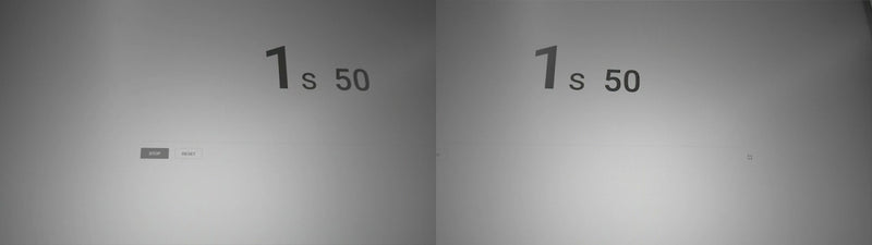 A live video demo of multi-camera frame synchronization. Video shows two camera streams of a timer, where millisecond-level accuracy is highlighted. 